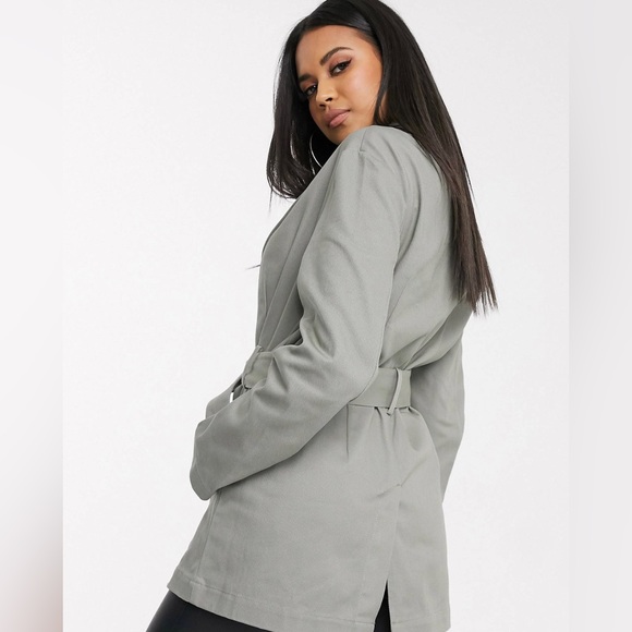 Belted Jacket in Sage - Picture 2 of 6